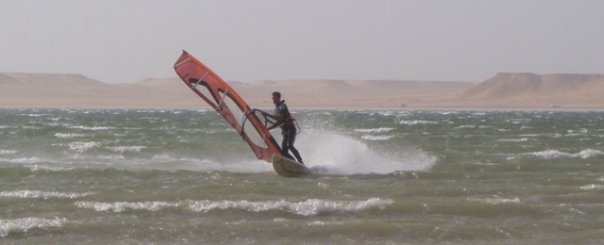 Fabrice Delobette windsurfing in Dakhla